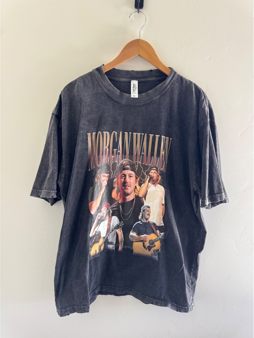 Custom Morgan Wallen Distressed Graphic T-Shirt Unisex XL Oversized Country